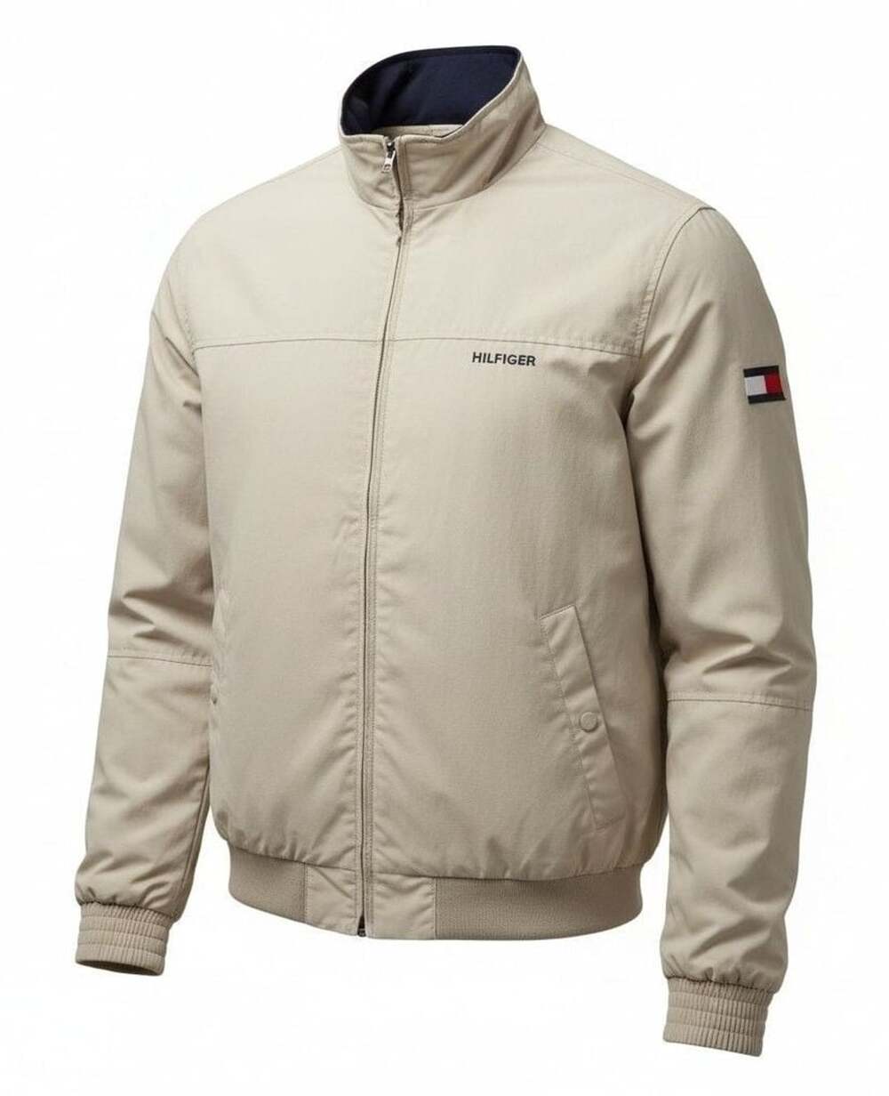 Tommy Hilfiger Jacket Size XXL Beige Bomber Windbreaker